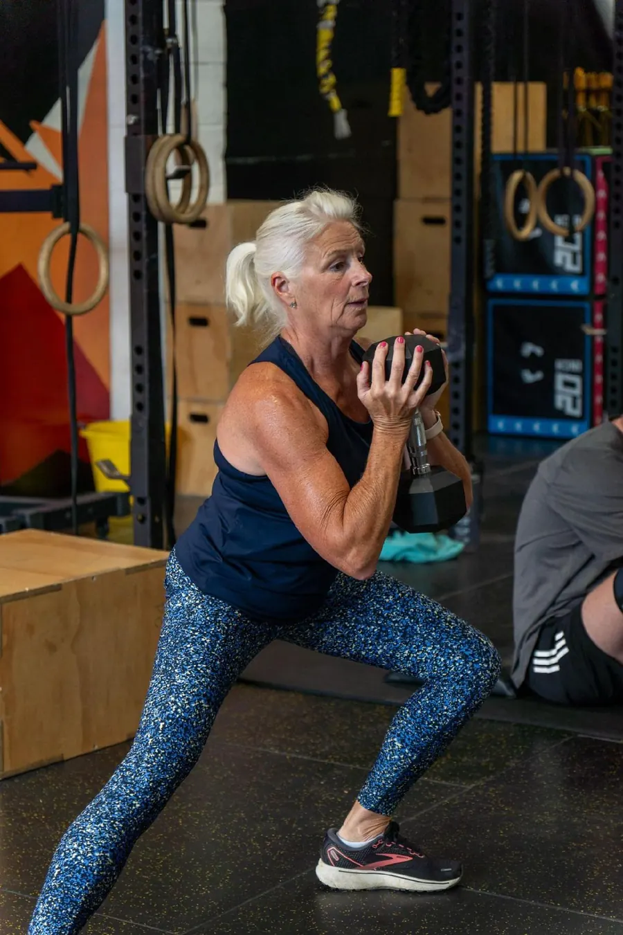 Member training with a kettlebell